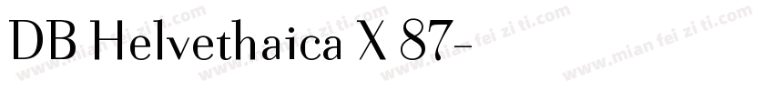 DB Helvethaica X 87字体转换